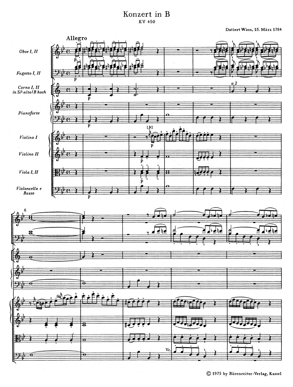 Mozart: Piano Concerto No. 15 in B-flat Major, K. 450