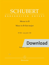 Schubert: Mass in B-flat Major, D 324, Op. posth. 141
