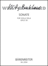 Burkhard: Sonata for Solo Viola, Op. 59