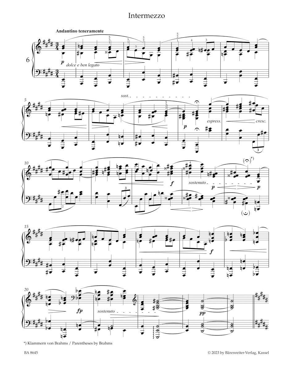 Brahms: Selected Piano Pieces