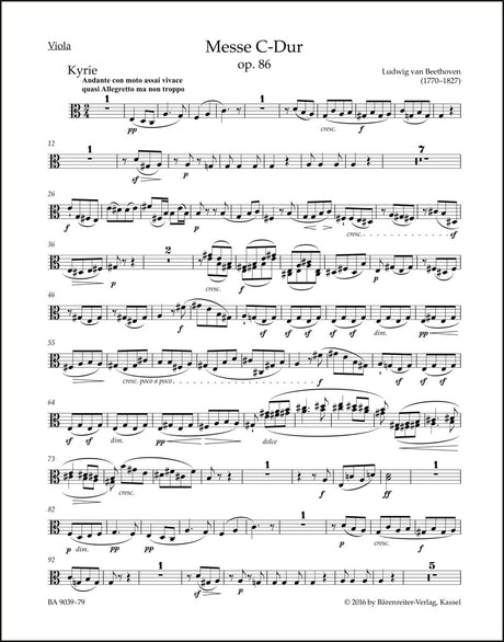 Beethoven: Mass in C Major, Op. 86