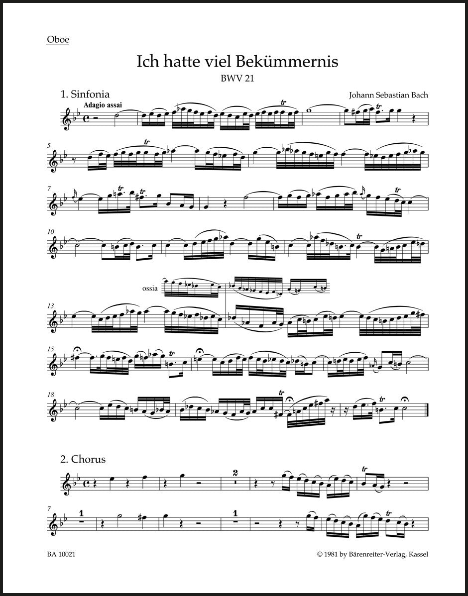 【中古】 Bach: Festive Music With Ulterior Motives - BWV213 & BWV214 Bach: Ich hatte viel Bekümmernis, BWV 21 – Barenreiter US