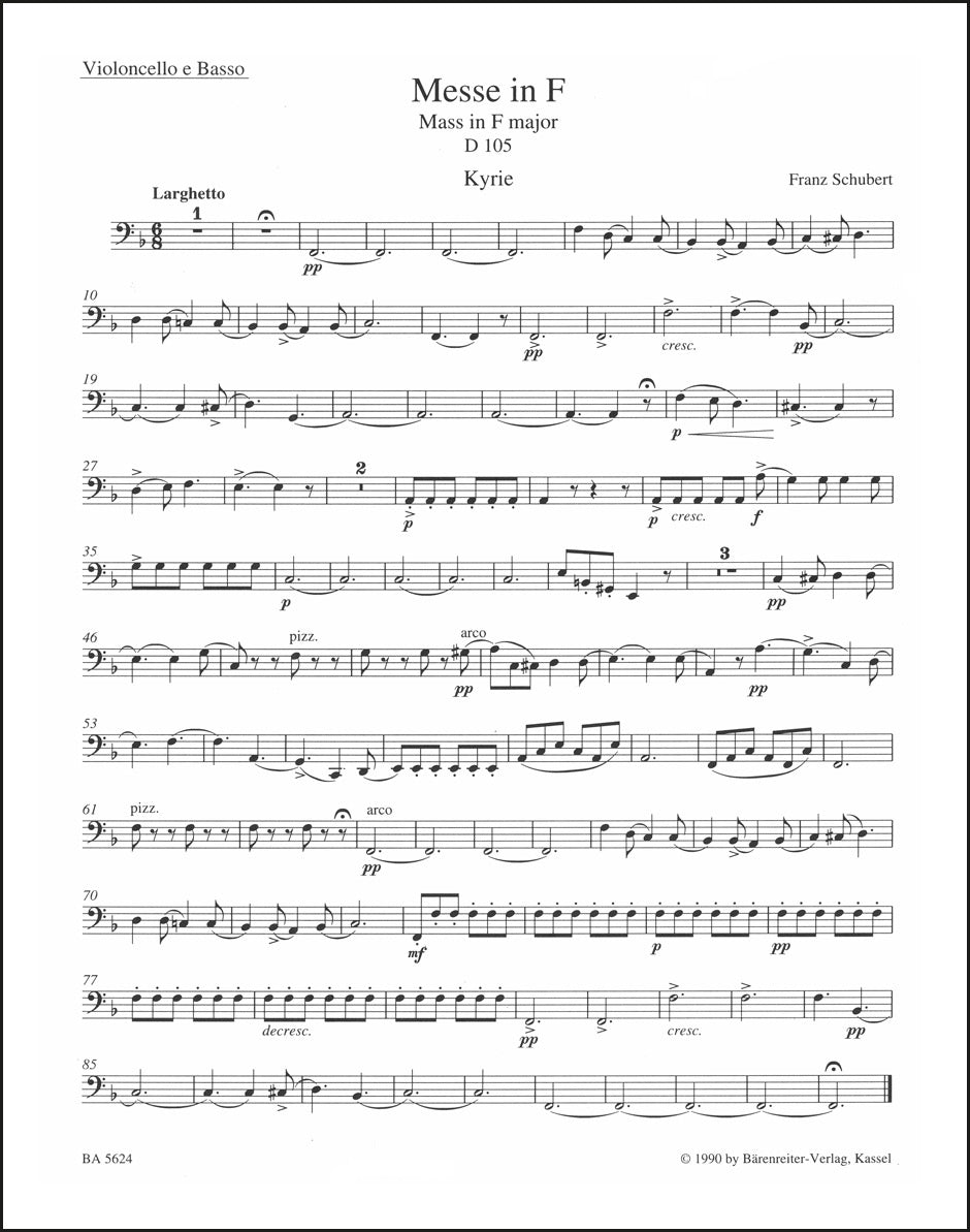 Schubert: Mass in F Major, D 105