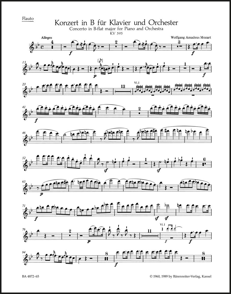 Mozart: Piano Concerto No. 27 in B-flat Major, K. 595