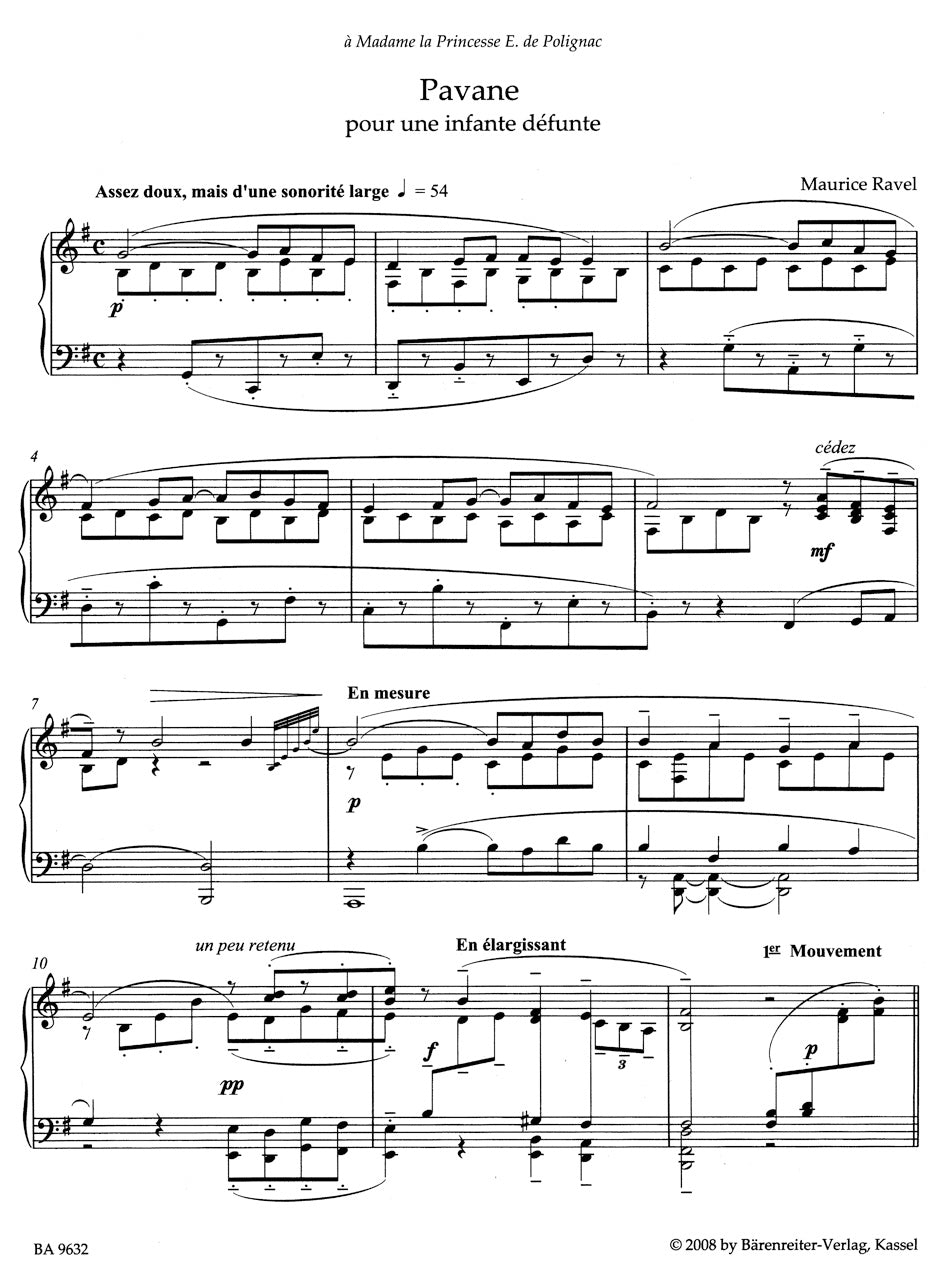Ravel: Pavane pour une infante défunte