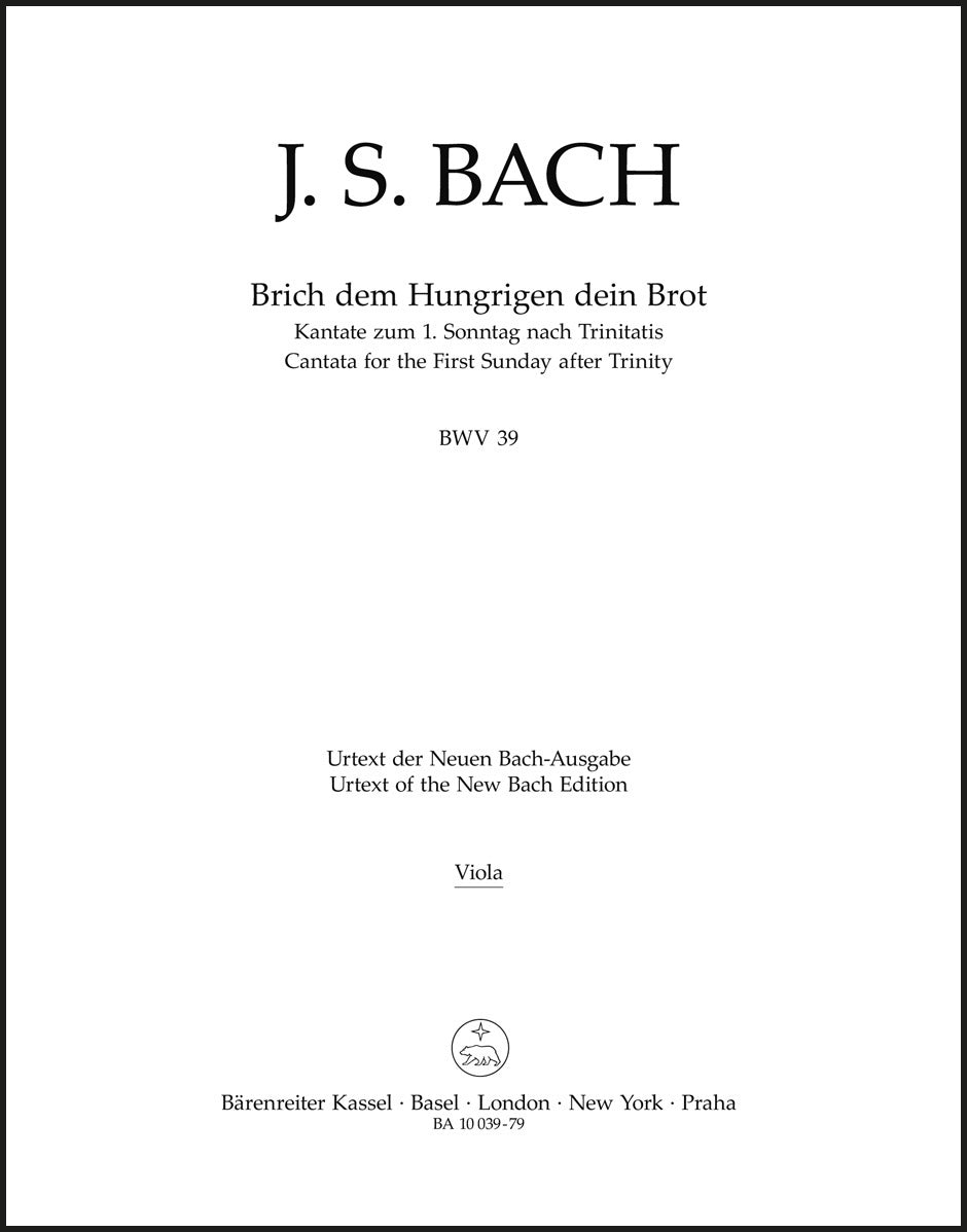 Bach: Brich dem Hungrigen dein Brot, BWV 39