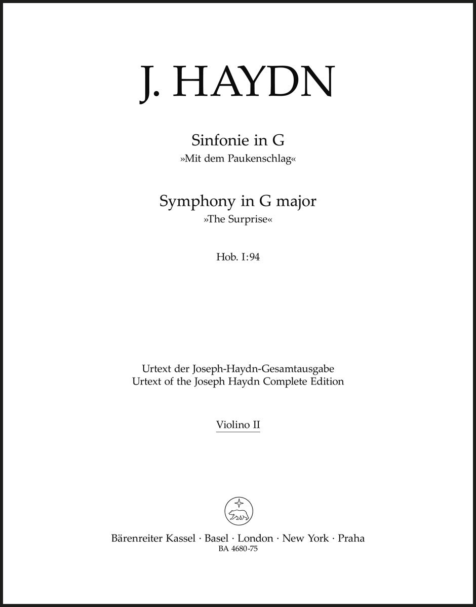 Haydn: Symphony No. 94 in G Major, Hob. I:94
