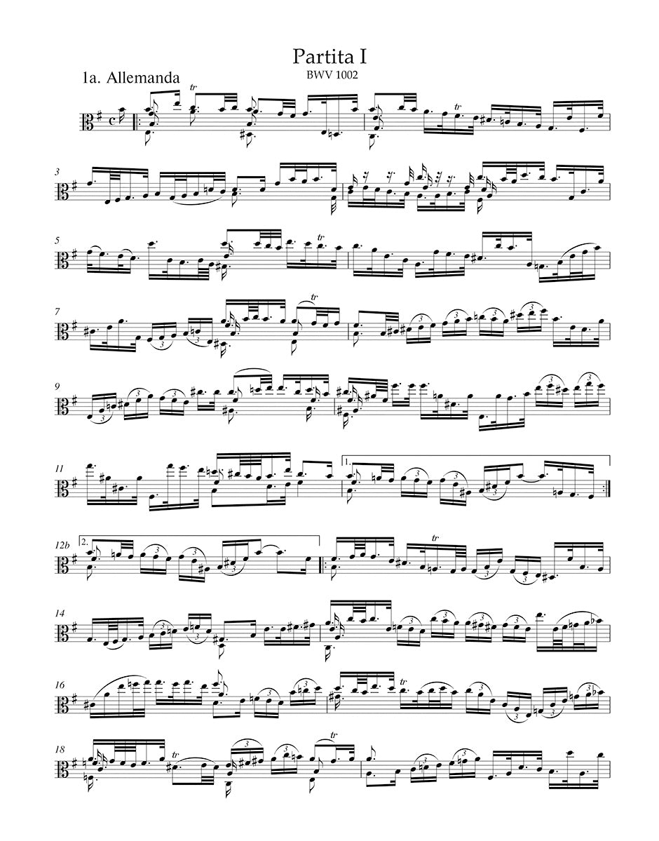 Bach: 6 Sonatas and Partitas, BWV 1001-1006 (arr. for viola)
