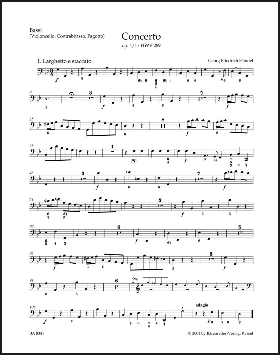 Handel: Organ Concerto in G Minor, HWV 289, Op. 4, No. 1