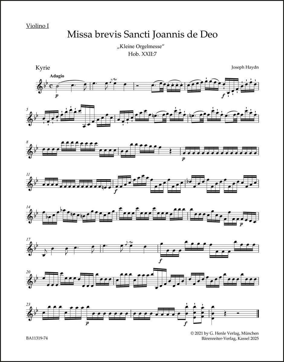 Haydn: Missa brevis Sancti Joannis de Deo, Hob. XXII:7