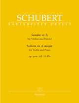 Schubert: Violin Sonata in A Major, Op. posth. 162, D 574