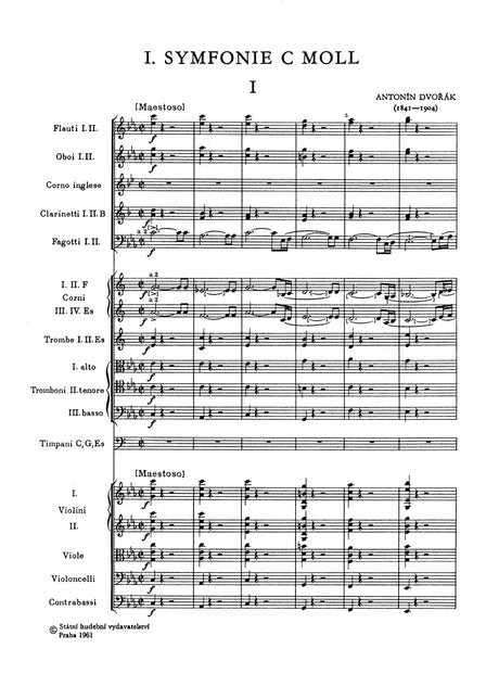Dvořák: Symphony No. 1 in C Minor, B. 9, Op. 3