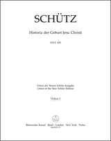 Schütz: Historia der Geburt Jesu Christi, SWV 435