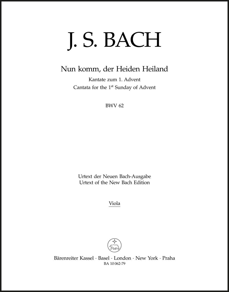 Bach: Nun komm, der Heiden Heiland, BWV 62
