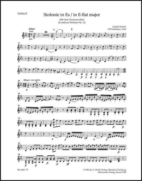 Haydn: London Symphony No. 11 in E-flat Major, Hob. I:103