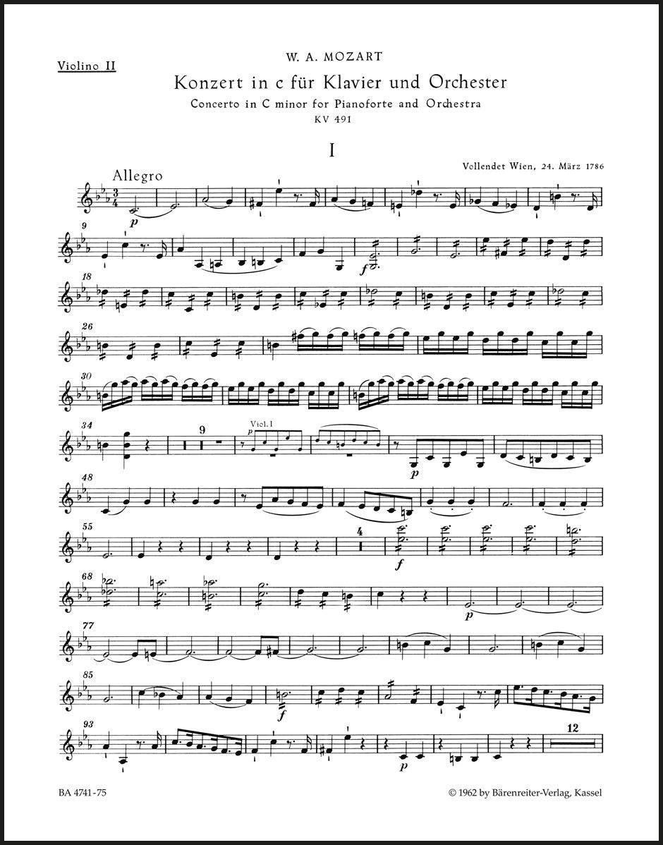 Mozart: Piano Concerto No. 24 in C Minor, K. 491