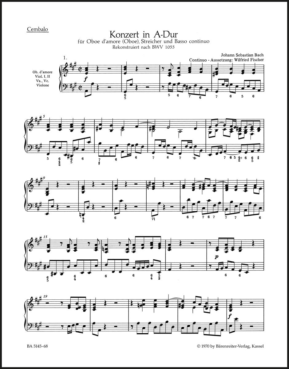 Bach: Oboe Concerto in A Major