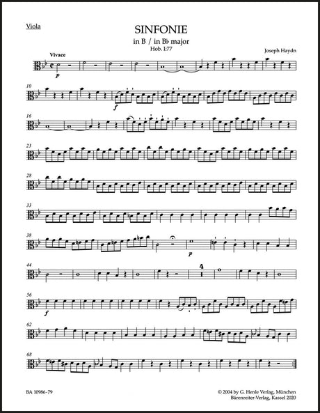 Haydn: Symphony in B-flat Major, Hob. I:77
