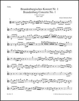Bach: Brandenburg Concerto No. 1 and Original Version "Sinfonia" in F Major, BWV 1046 and 1046a (Urtext)