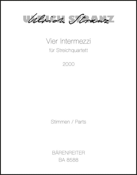 Stranz: Four Intermezzos