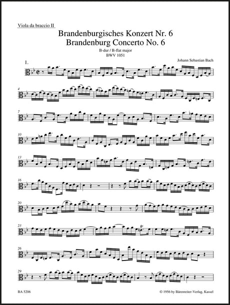 Bach: Brandenburg Concerto No. 6 in B-flat Major, BWV 1051