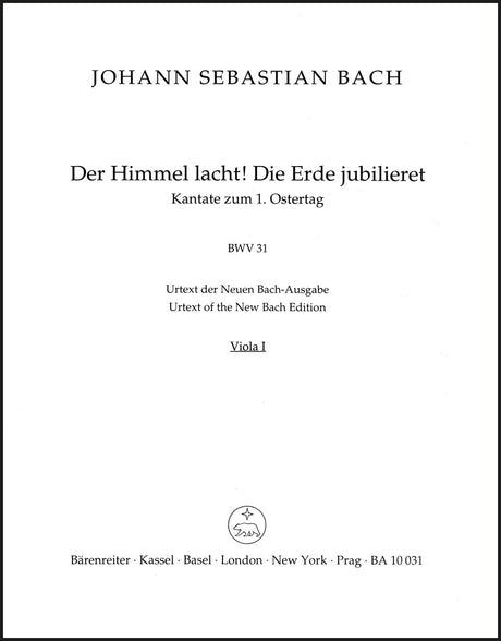 Bach: Der Himmel lacht! Die Erde jubilieret, BWV 31