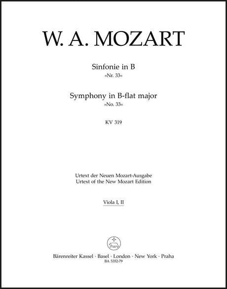Mozart: Symphony No. 33 in B-flat Major, K. 319