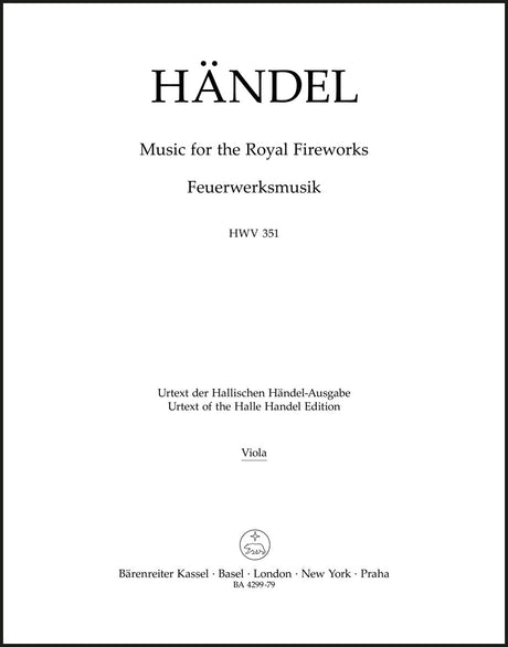 Handel: Music for the Royal Fireworks, HWV 351