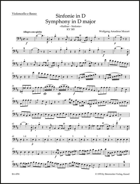 Mozart: Symphony No. 35 in D Major, K. 385 ("Haffner Symphony")