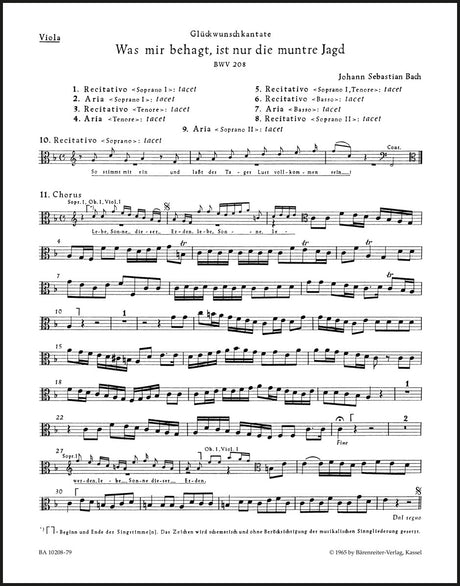 Bach: Was mir behagt, ist nur die muntre Jagd, BWV 208
