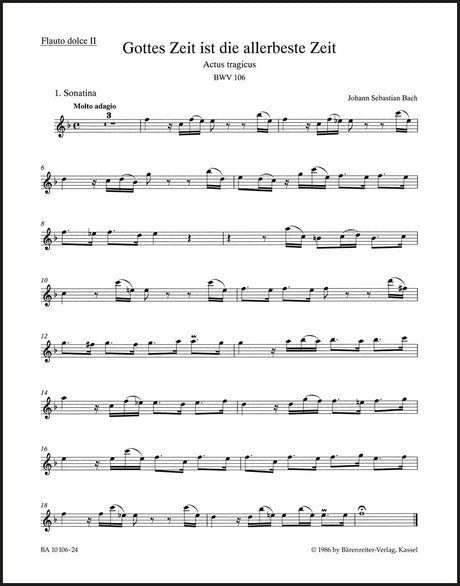 Bach: Gottes Zeit ist die allerbeste Zeit, BWV 106