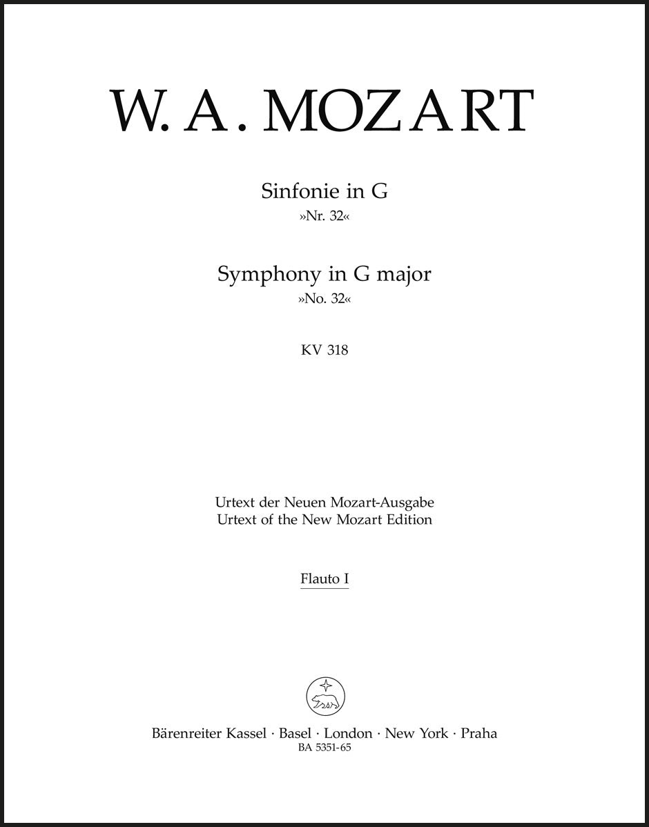 Mozart: Symphony (Overture) No. 32 in G Major, K. 318