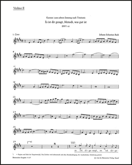 Bach: Es ist dir gesagt, Mensch, was gut ist, BWV 45