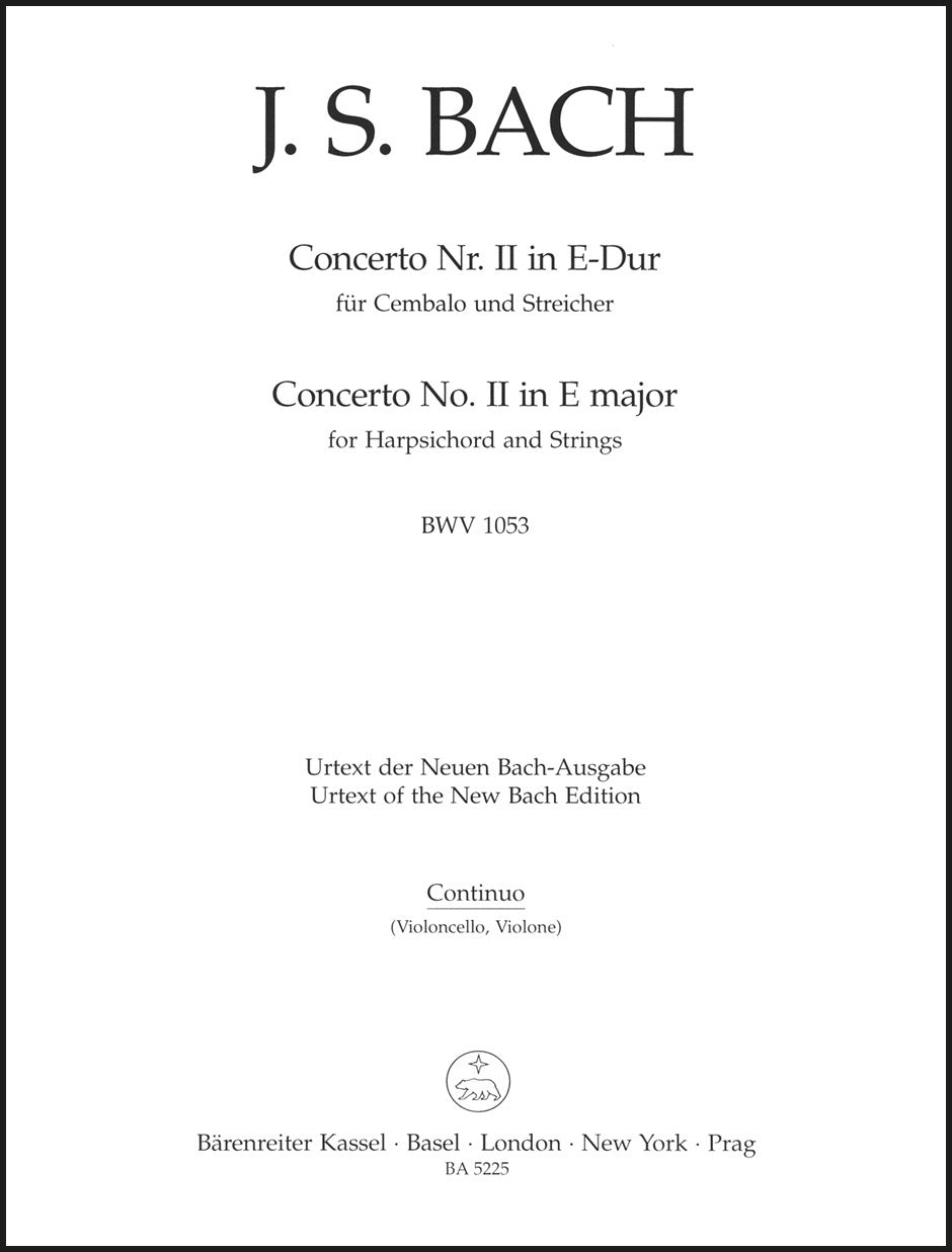Bach: Harpsichord Concerto No. 2 in E Major, BWV 1053