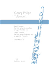 Telemann: 12 Fantasias without Bass, TWV 40:26–37 (arr. for flute)
