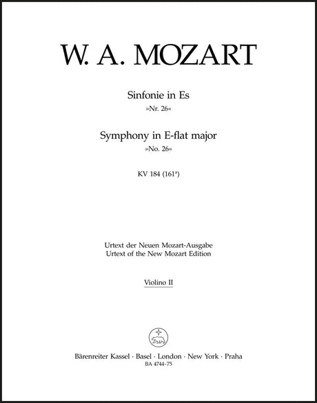 Mozart: Symphony No. 26 in E-flat Major, K. 184 (166a)