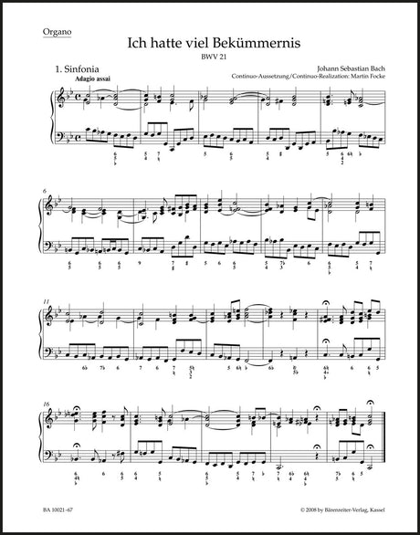 Bach: Ich hatte viel Bekümmernis, BWV 21