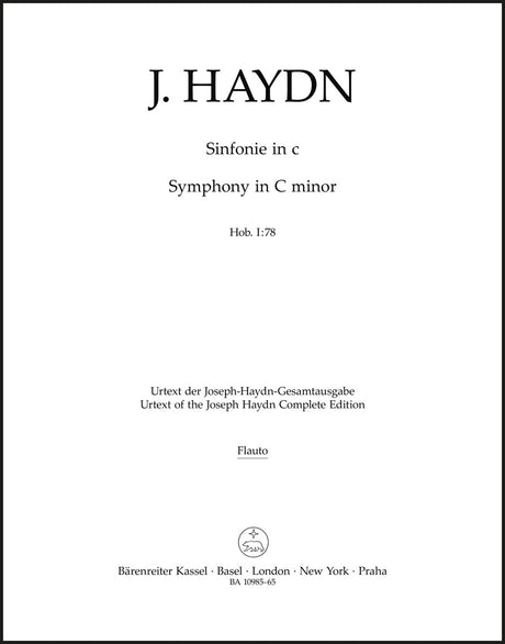Haydn: Symphony in C Minor, Hob. I:78