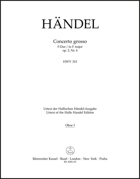 Handel: Concerto grosso in F Major, HWV 315, Op. 3, No. 4