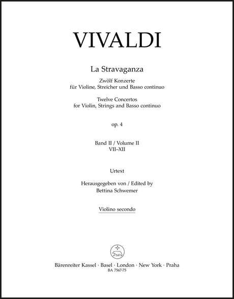 Vivaldi: La Stravaganza, Op. 4 - Volume 2 (Nos. 7-12)