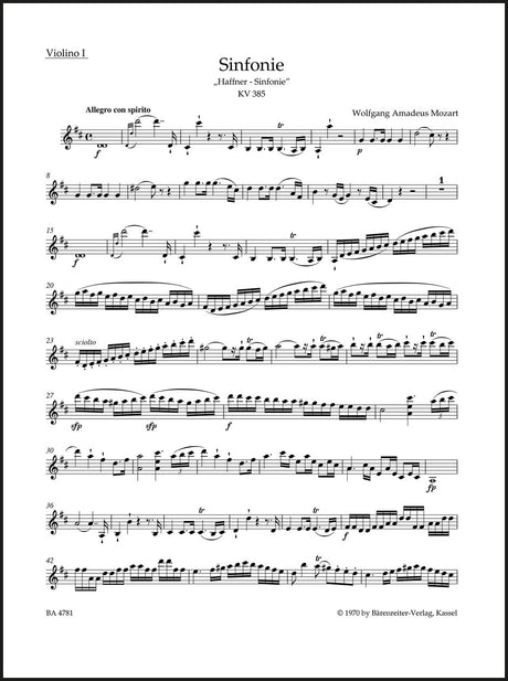 Mozart: Symphony No. 35 in D Major, K. 385 ("Haffner Symphony")