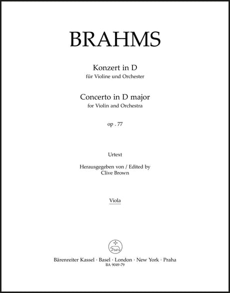 Brahms: Violin Concerto in D Major, Op. 77