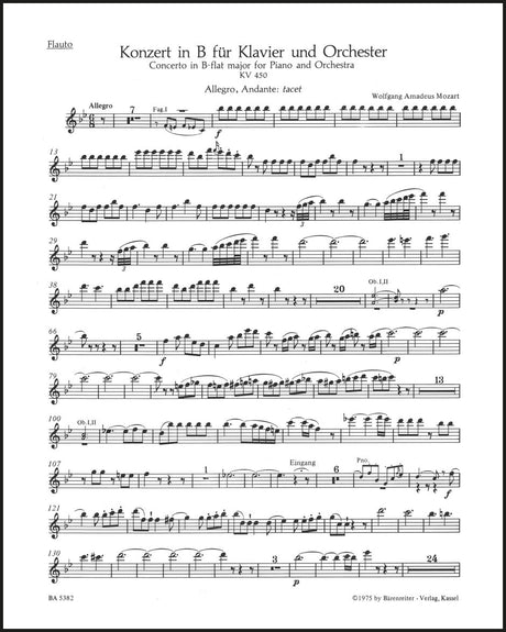 Mozart: Piano Concerto No. 15 in B-flat Major, K. 450