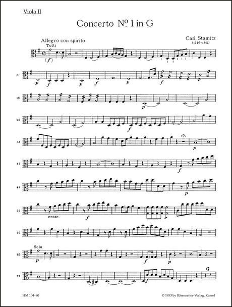 Stamitz: Cello Concerto No. 1 in G Major
