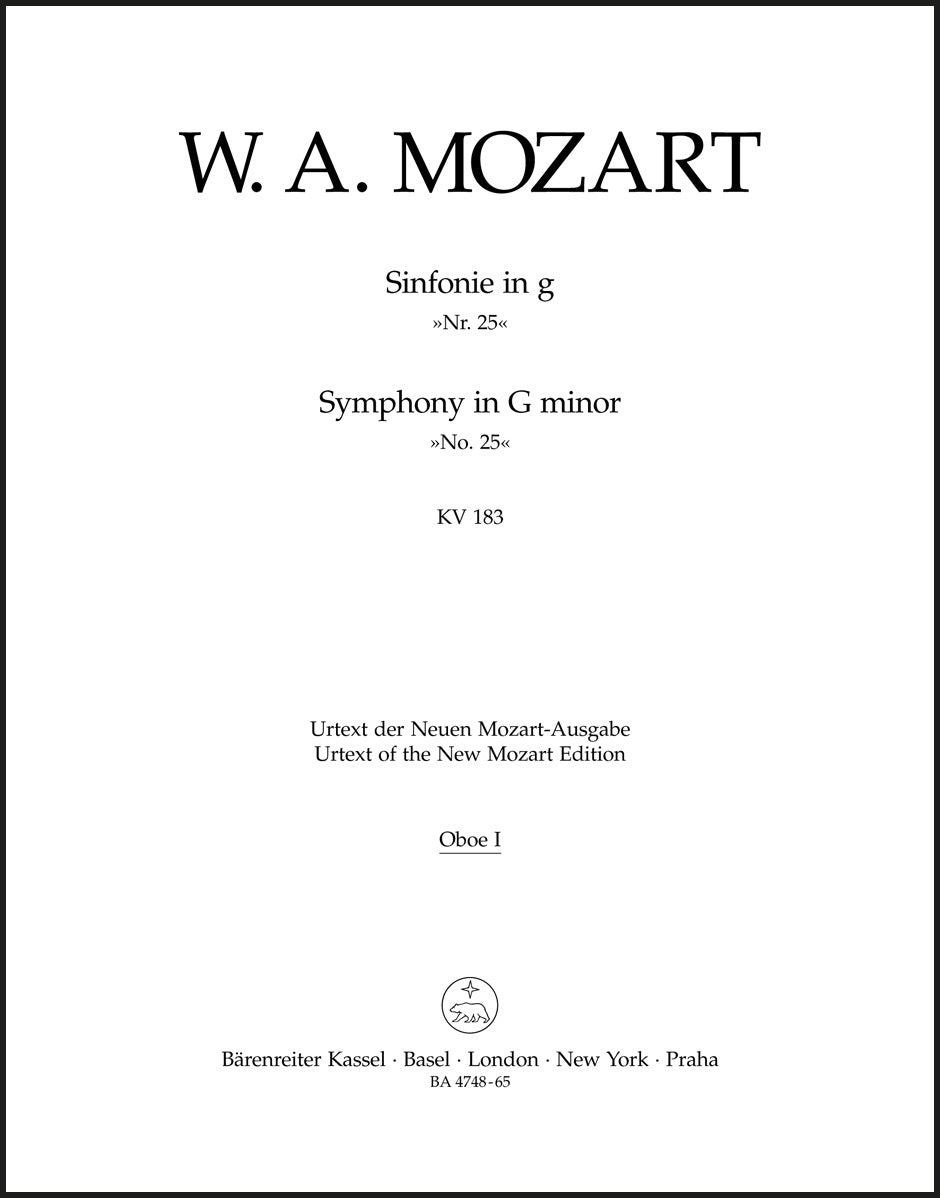 Mozart: Symphony No. 25 in G Minor, K. 183 (K.6: 173 dB)