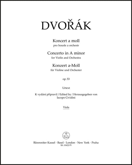 Dvořák: Violin Concerto in A Minor, Op. 53