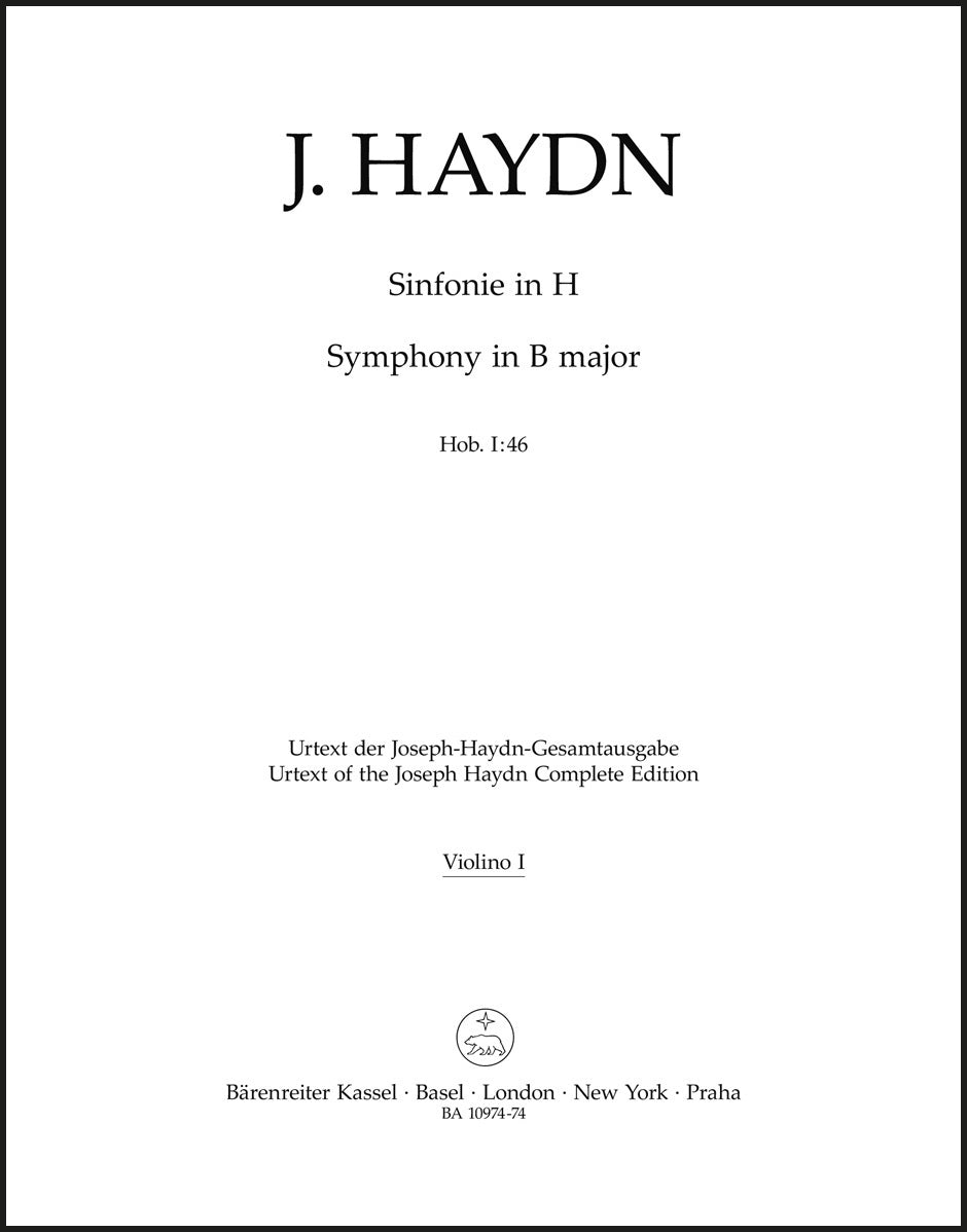 Haydn: Symphony in B Major, Hob. I:46