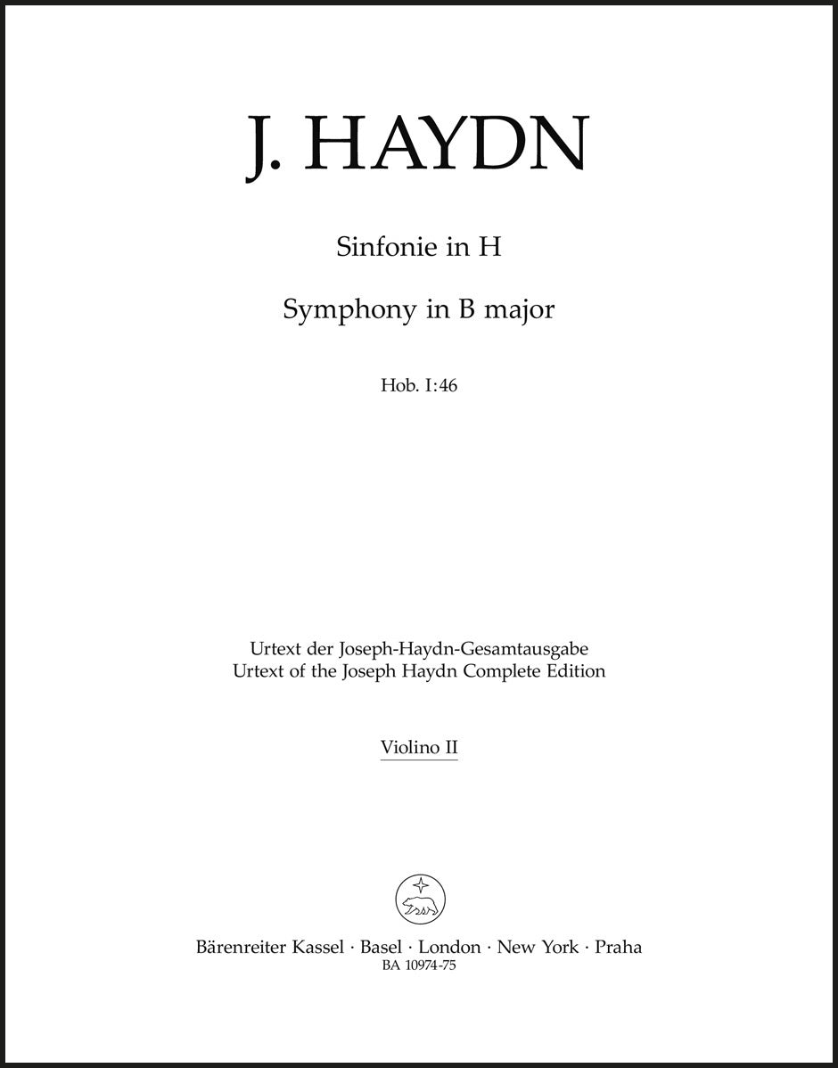 Haydn: Symphony in B Major, Hob. I:46