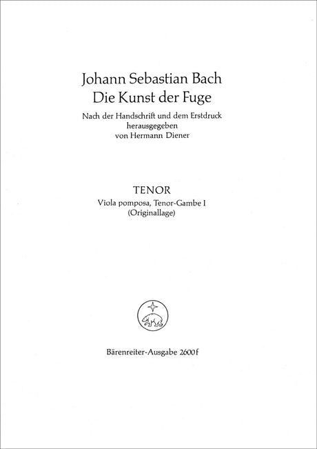 Bach: The Art of Fugue, BWV 1080 - string quartet version