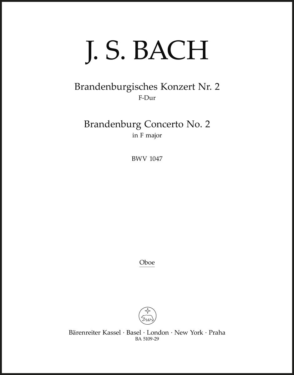 Bach: Brandenburg Concerto No. 2 in F Major, BWV 1047 (with performance markings)